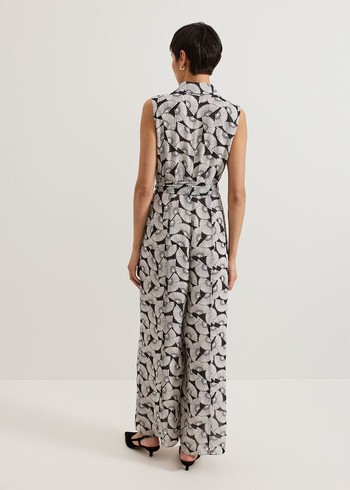 Phase Eight Janine Jumpsuit Navy/White Canada | OFYKDI-945